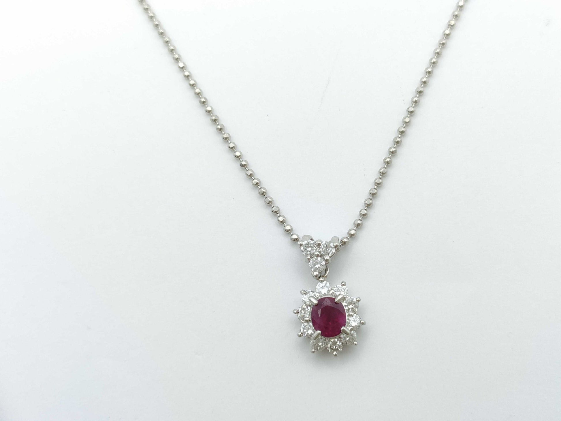 R0.520ct D0.40ct PT850 5.0g Necklace