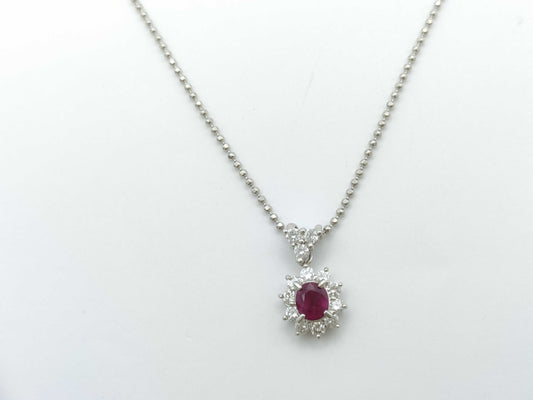 R0.520ct D0.40ct PT850 5.0g Necklace