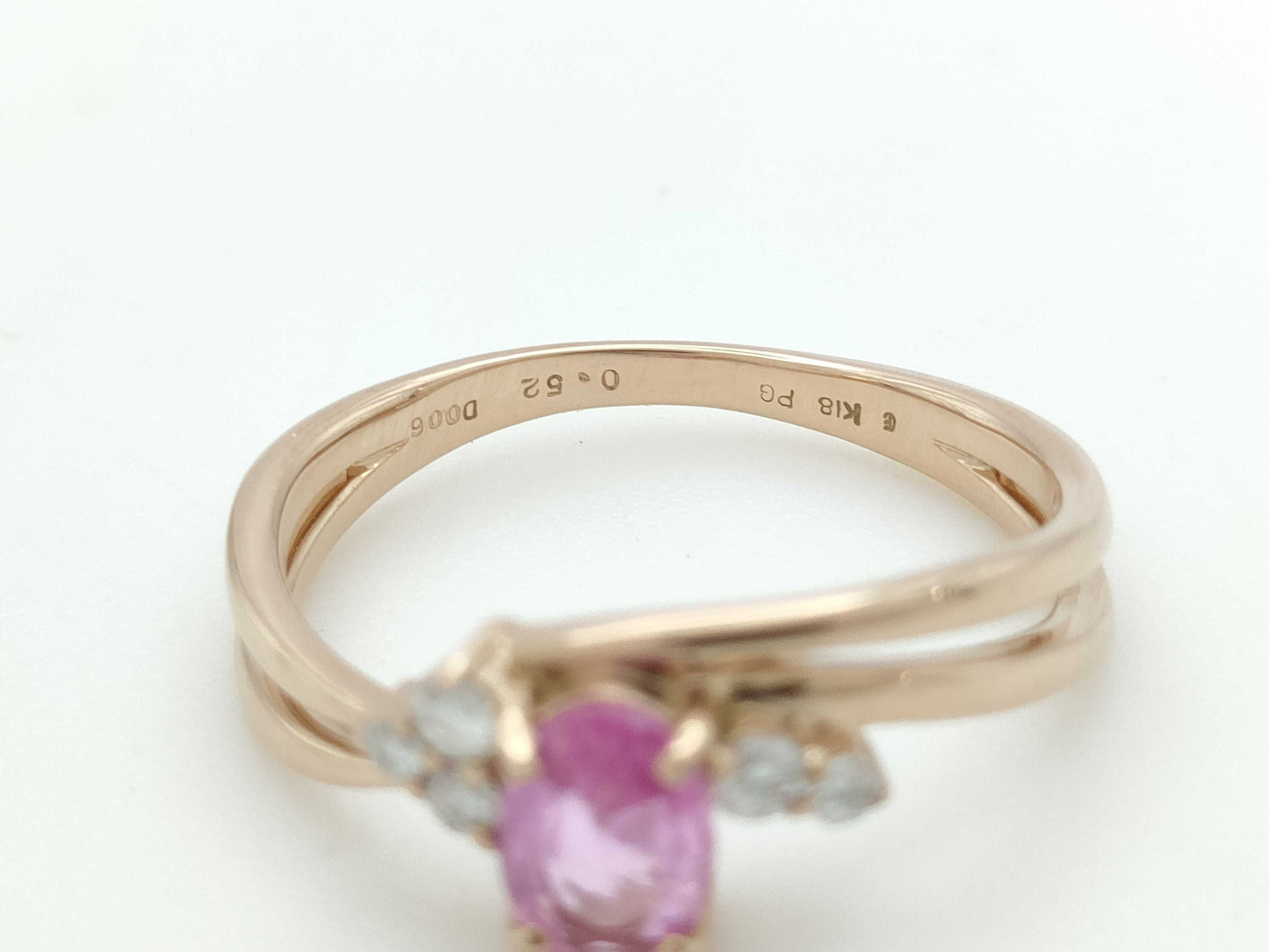 PS0.52ct D0.06ct K18PG 2.5g Ring
