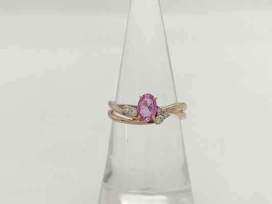 PS0.52ct D0.06ct K18PG 2.5g Ring