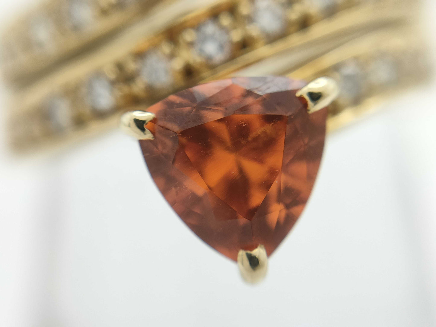 Spessartine Garnet 1.02ct D0.24ct K18 7.7g Ring