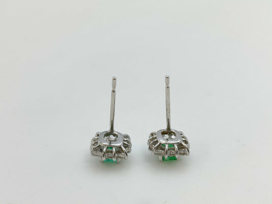 E0.25ct E0.20ct D0.16ct D0.16ct K18WG 1.1g Earrings