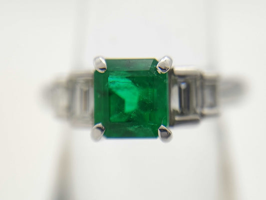 E1.03ct D0.36ct PT900 6.7g Ring