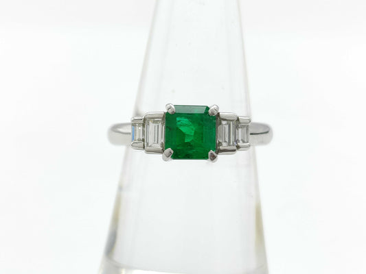 E1.03ct D0.36ct PT900 6.7g Ring