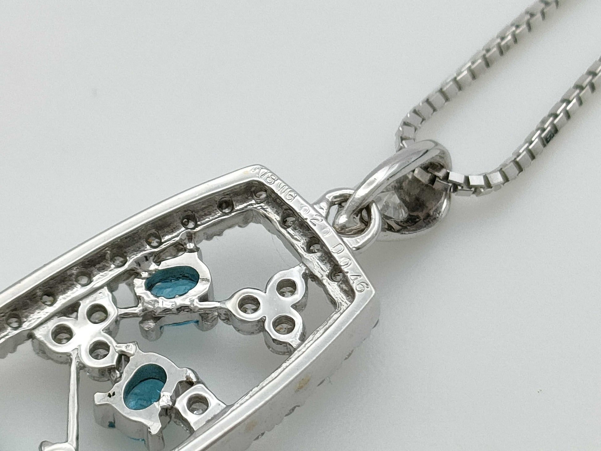 PT0.20ct D0.46ct K18WG 4.8g Necklace
