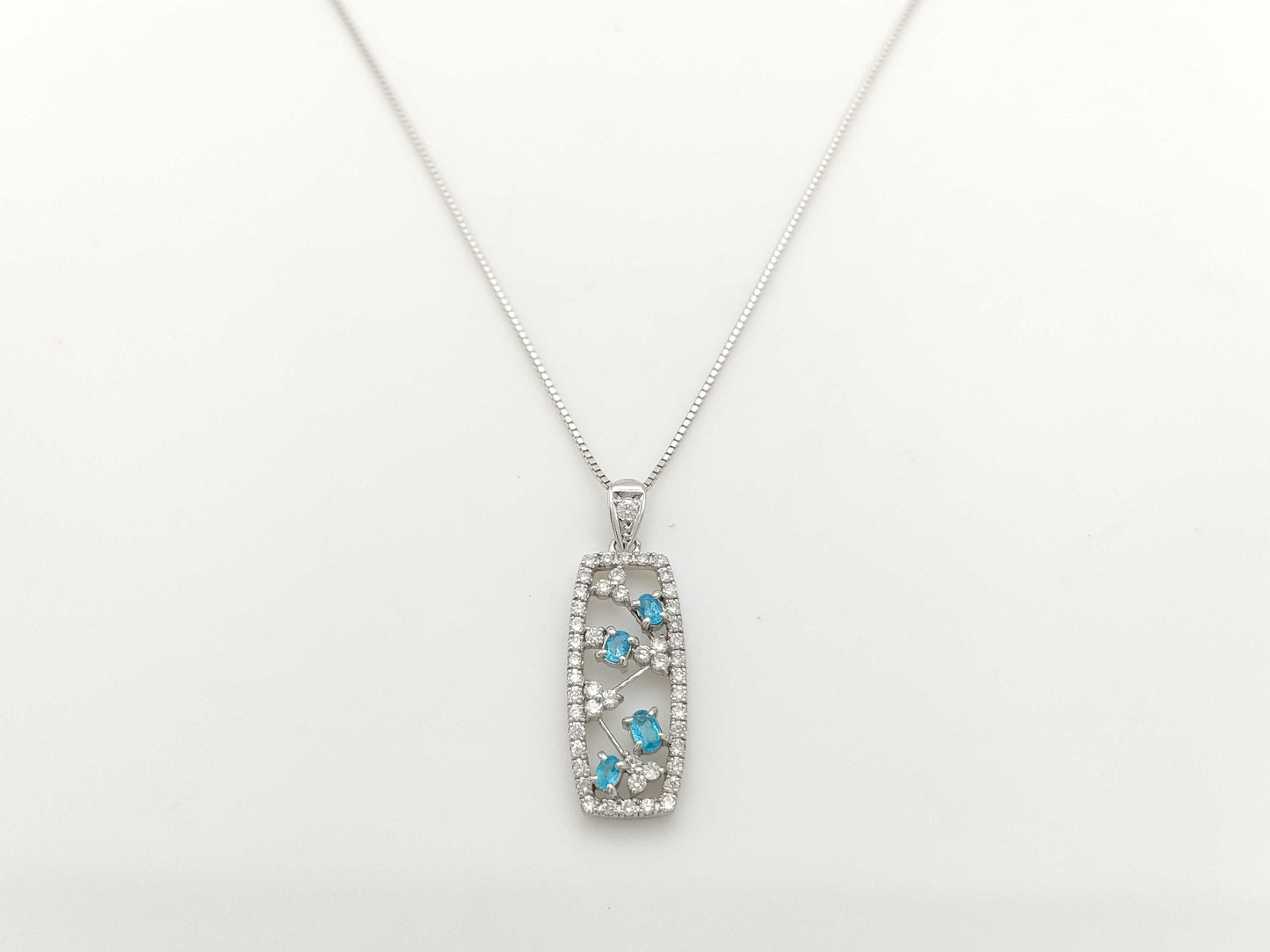 PT0.20ct D0.46ct K18WG 4.8g Necklace