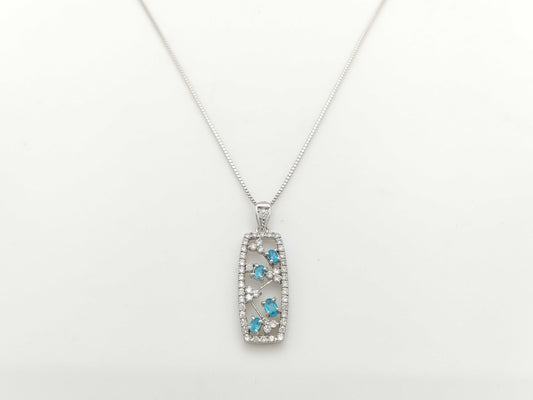 PT0.20ct D0.46ct K18WG 4.8g Necklace