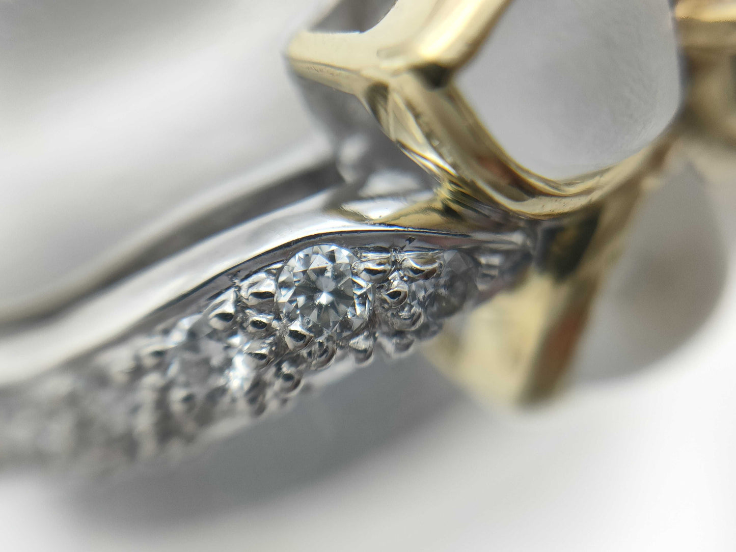 JEWEL STUDIO AX0.30ct QZ1.72ct D0.32ct K18/PT900 8.4g Ring