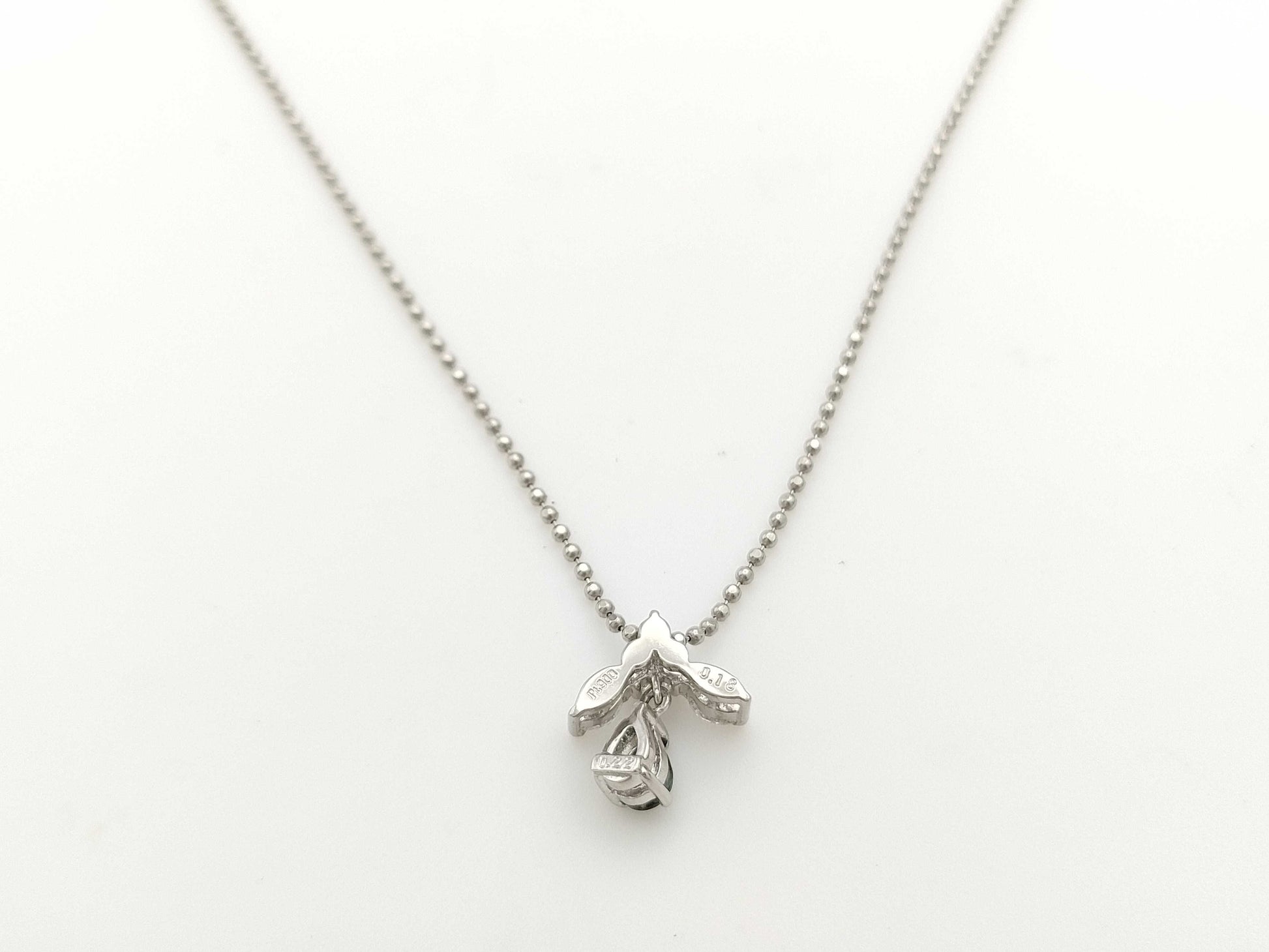 AX0.22ct D0.18ct PT900/850 4.4g Necklace