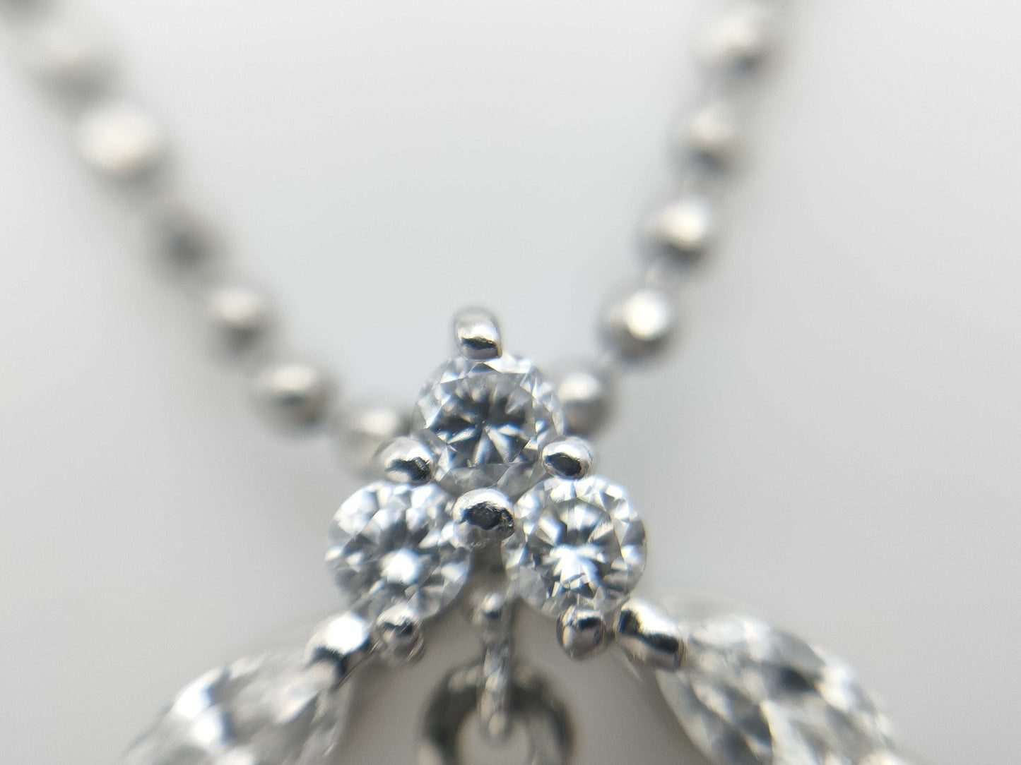 AX0.22ct D0.18ct PT900/850 4.4g Necklace