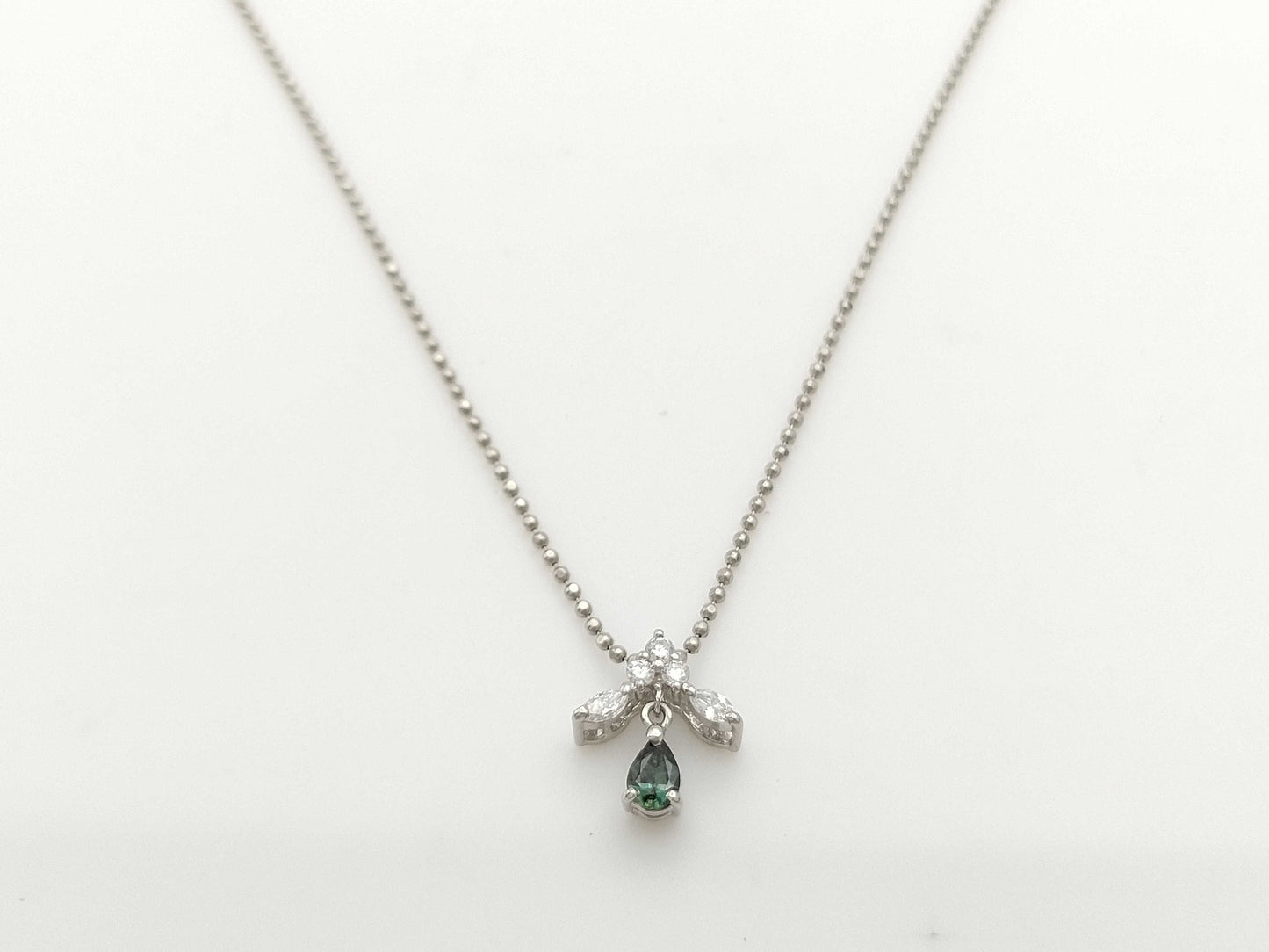 AX0.22ct D0.18ct PT900/850 4.4g Necklace