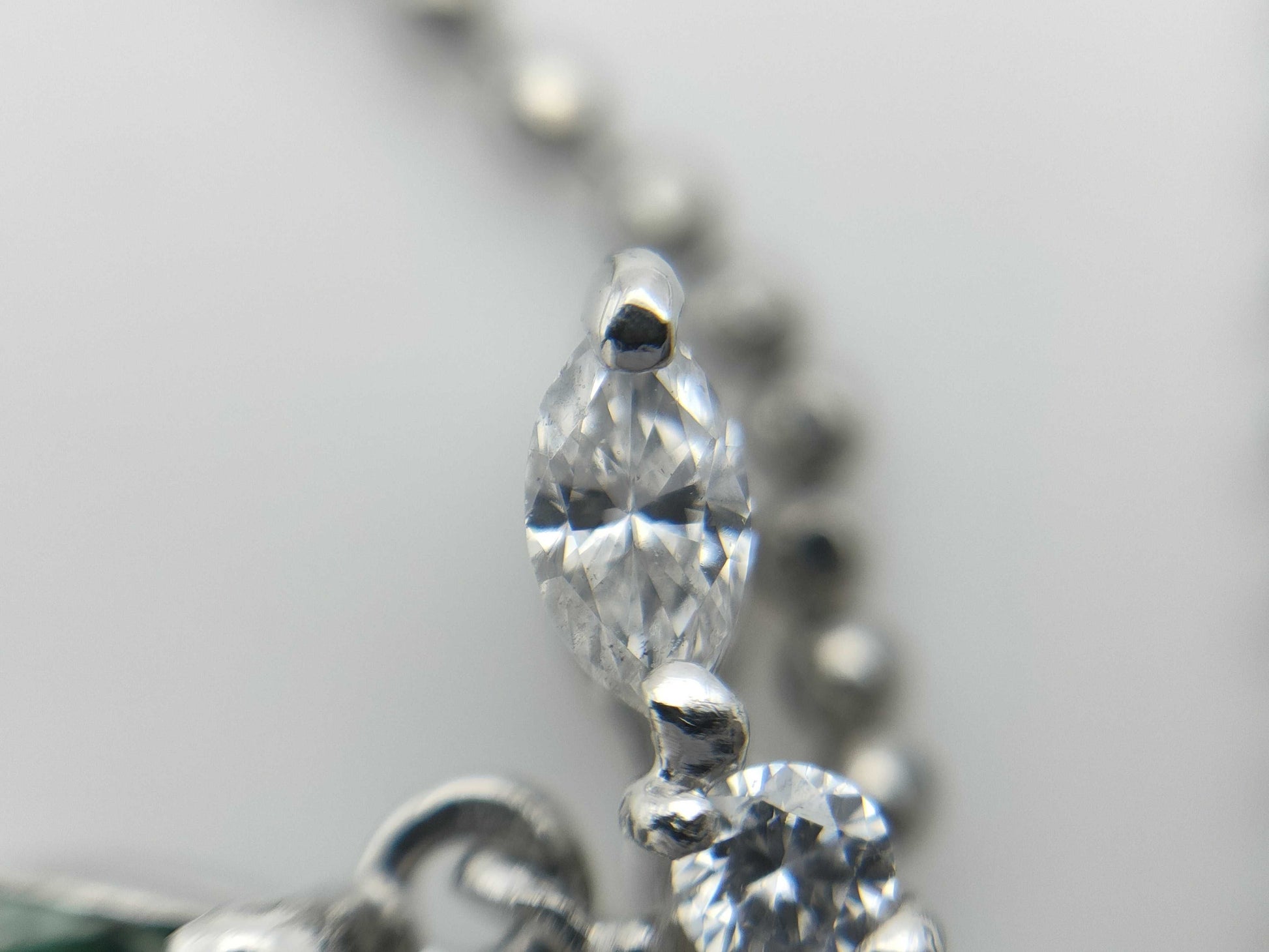 AX0.22ct D0.18ct PT900/850 4.4g Necklace