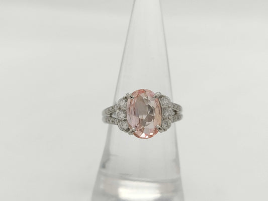 Paparazzia Sapphire 3.518ct D0.483ct PT900 8.4g Ring