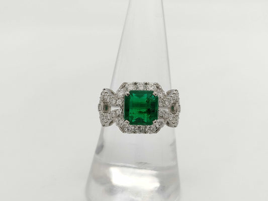 E2.106ct D0.78ct PT900 7.1g Ring