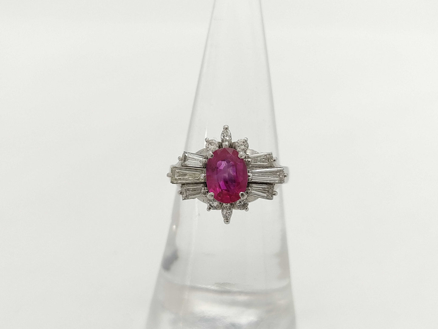 R1.13ct D0.79ct PT900 7.0g Ring