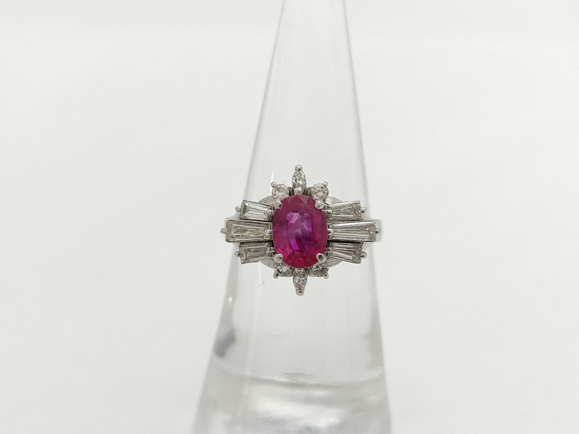 R1.13ct D0.79ct PT900 7.0g Ring