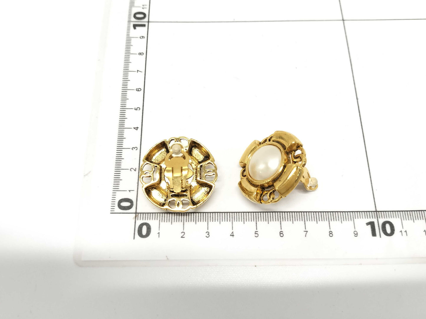 CHANEL GP Faux Pearl Earrings