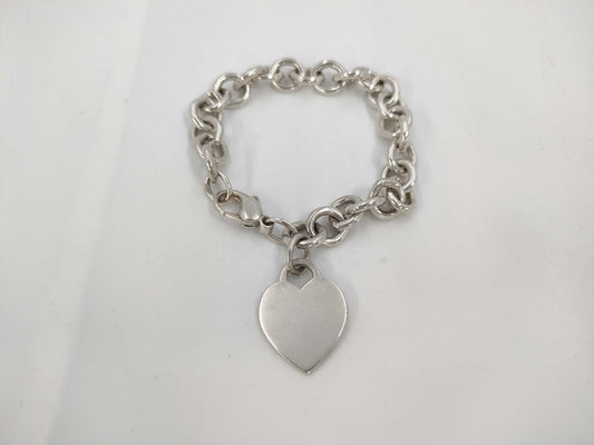 Tiffany&Co. Tiffany Heart Tag Chain Bracelet Sv925 Bracelet Bangle
