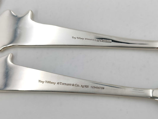 Tiffany&Co. Tiny Tiffany Tick On A Rock Baby Spoon SV925 Sterling Silver Pair Other Accessories