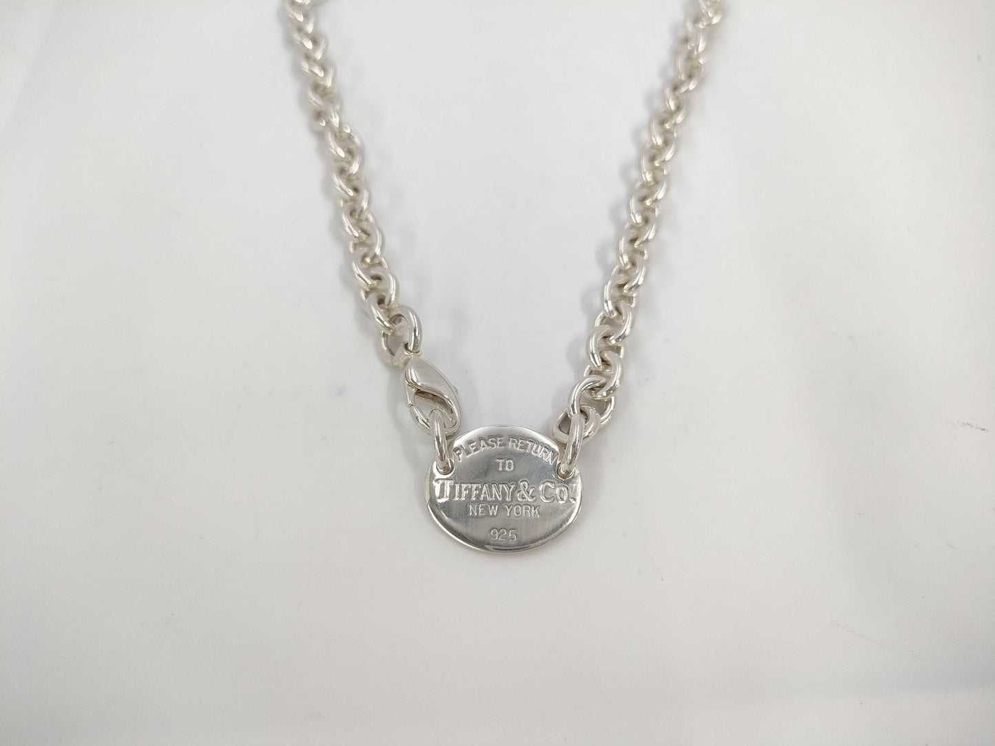 Tiffany&Co. TIFFANY&Co. Necklace Return to Oval Plate Chain SV925 Necklace