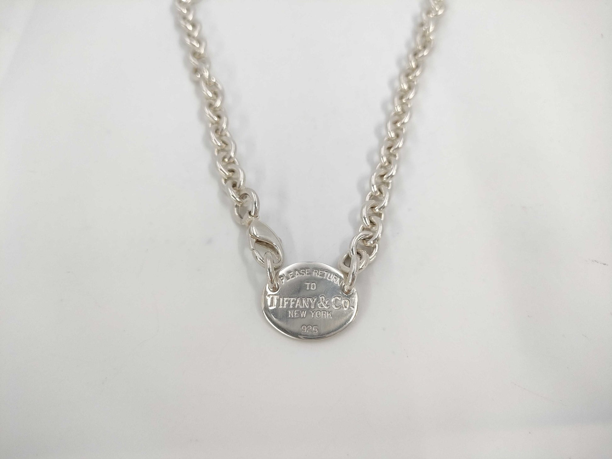 Tiffany&Co. TIFFANY&Co. Necklace Return to Oval Plate Chain SV925 Necklace