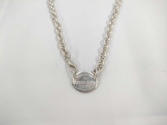 Tiffany&Co. TIFFANY&Co. Necklace Return to Oval Plate Chain SV925 Necklace