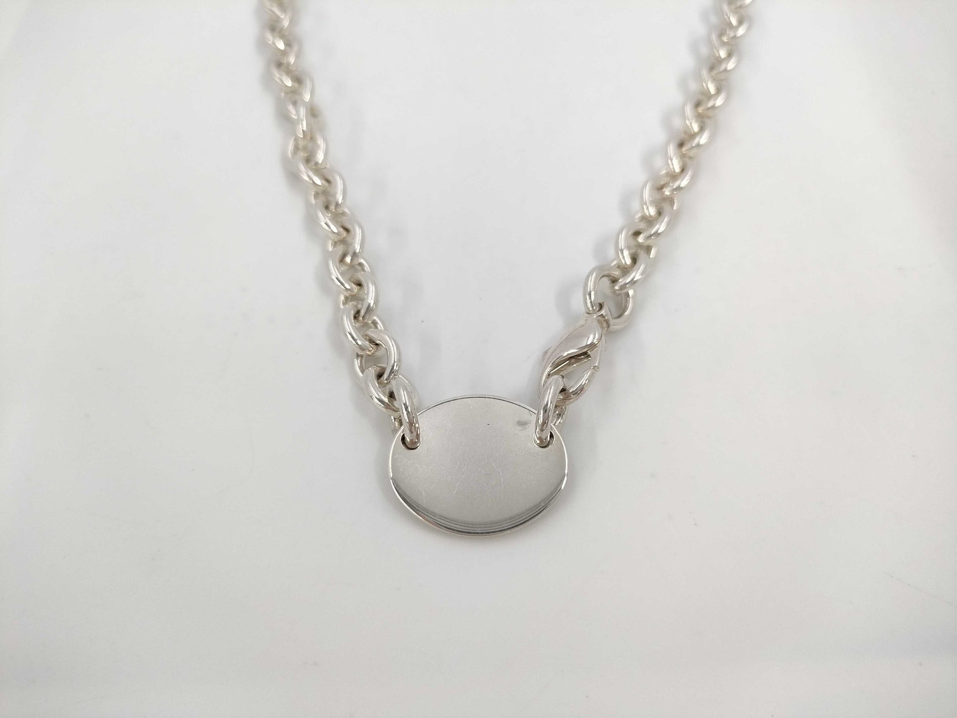 Tiffany&Co. TIFFANY&Co. Necklace Return to Oval Plate Chain SV925 Necklace