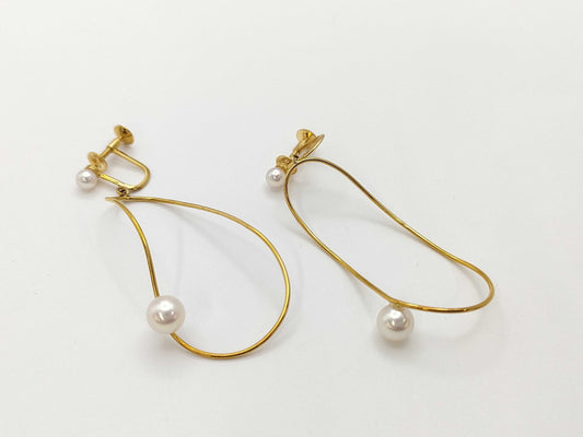 TASAKI Pearl Diameter Approx. 3.9mm-6.0mm K18 4.3g Earrings
