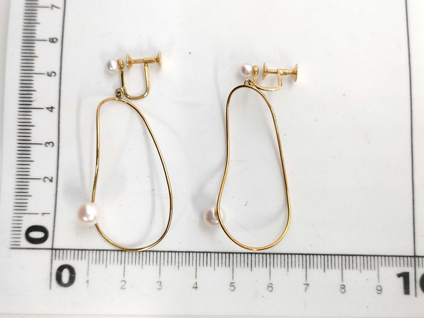 TASAKI Pearl Diameter Approx. 3.9mm-6.0mm K18 4.3g Earrings