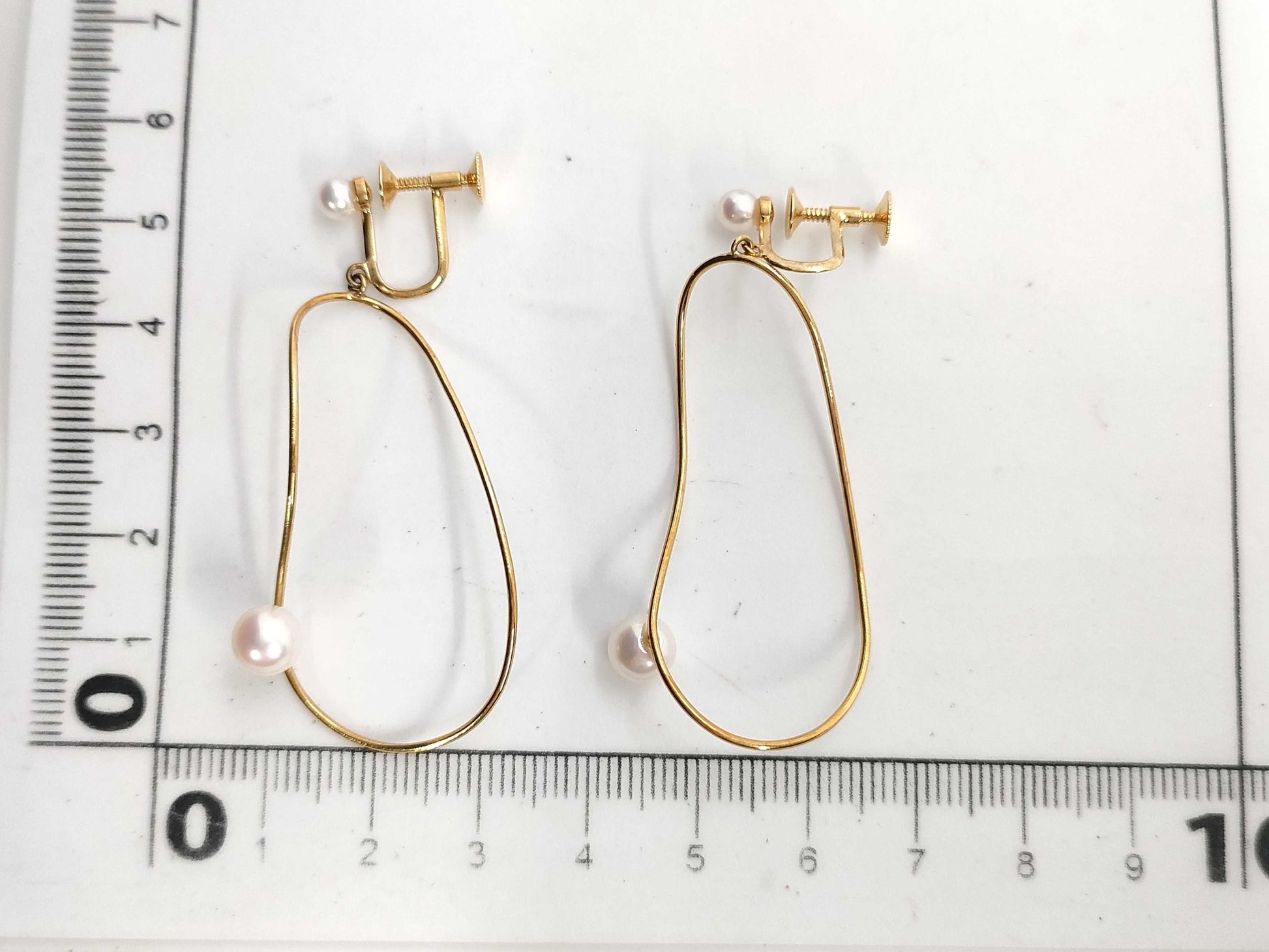 TASAKI Pearl Diameter Approx. 3.9mm-6.0mm K18 4.3g Earrings