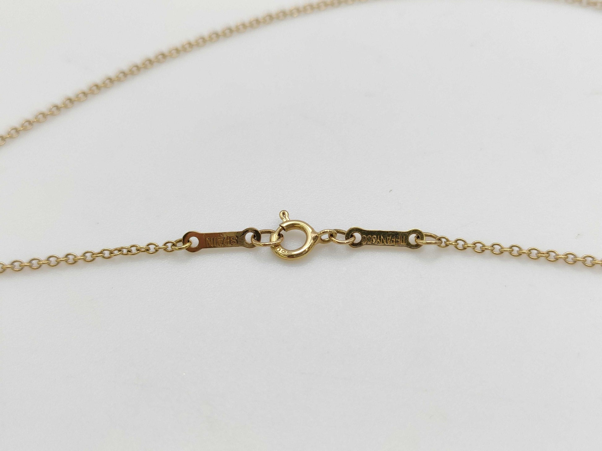 Tiffany&Co. Open Teardrop YG 750 3.8g Necklace