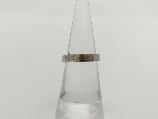 Cartier Engraved #47 PT950 4.7g Ring