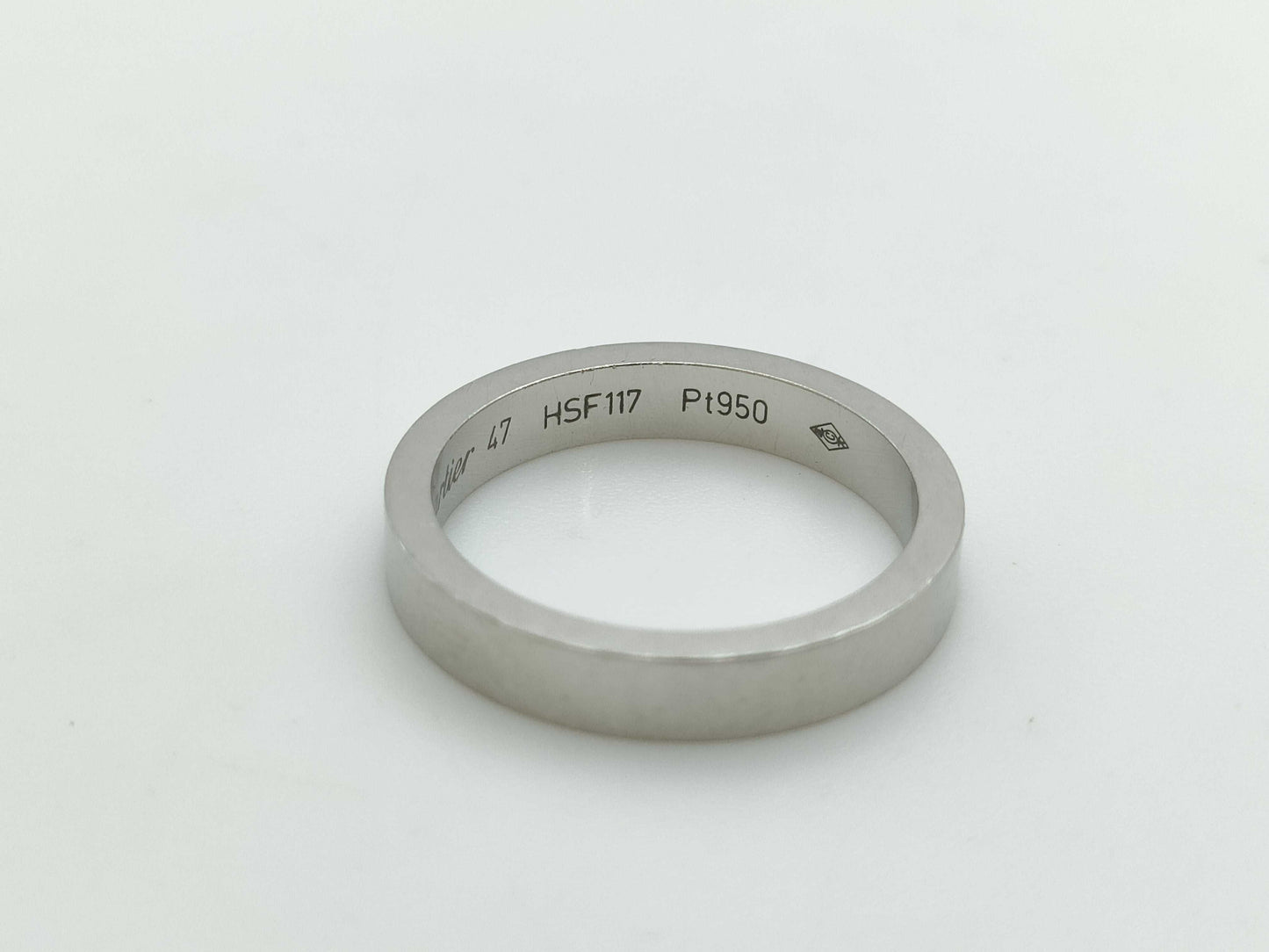 Cartier Engraved #47 PT950 4.7g Ring