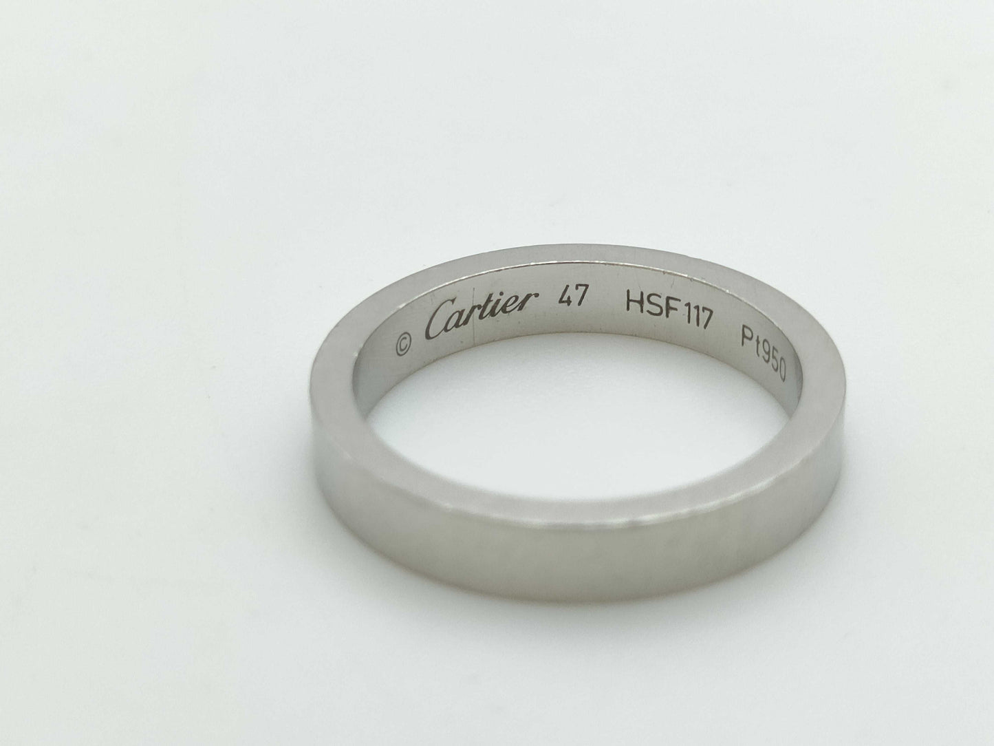 Cartier Engraved #47 PT950 4.7g Ring