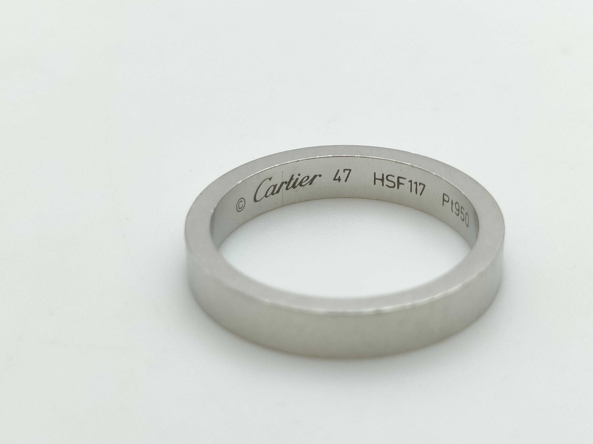 Cartier Engraved #47 PT950 4.7g Ring