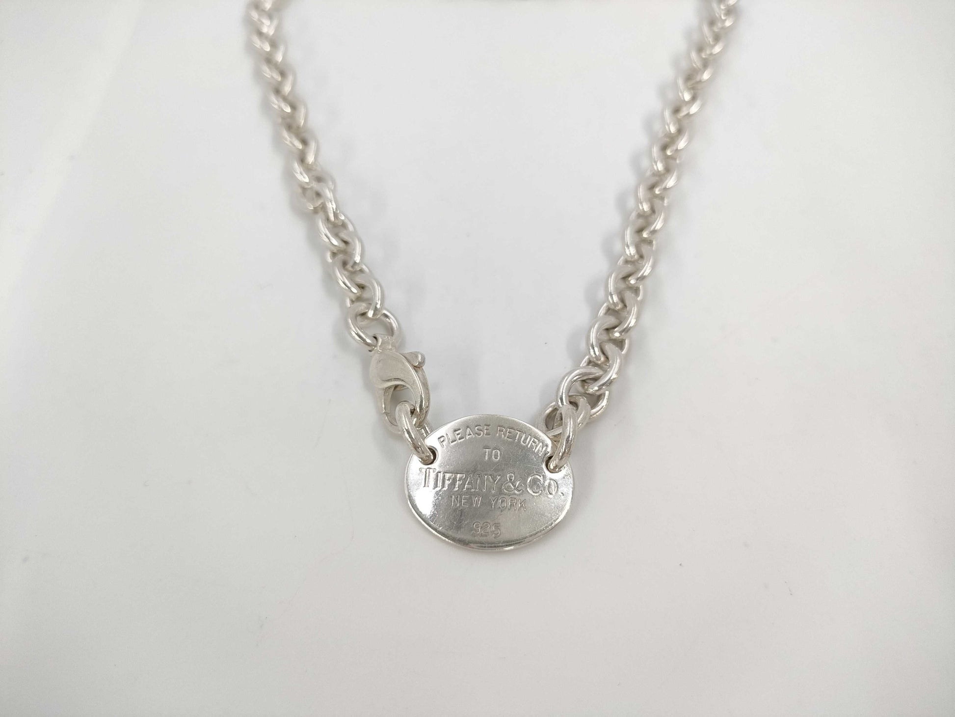 Tiffany & Co. Tiffany Necklace Return to Tiffany Oval Tag 925 Engraved Necklace