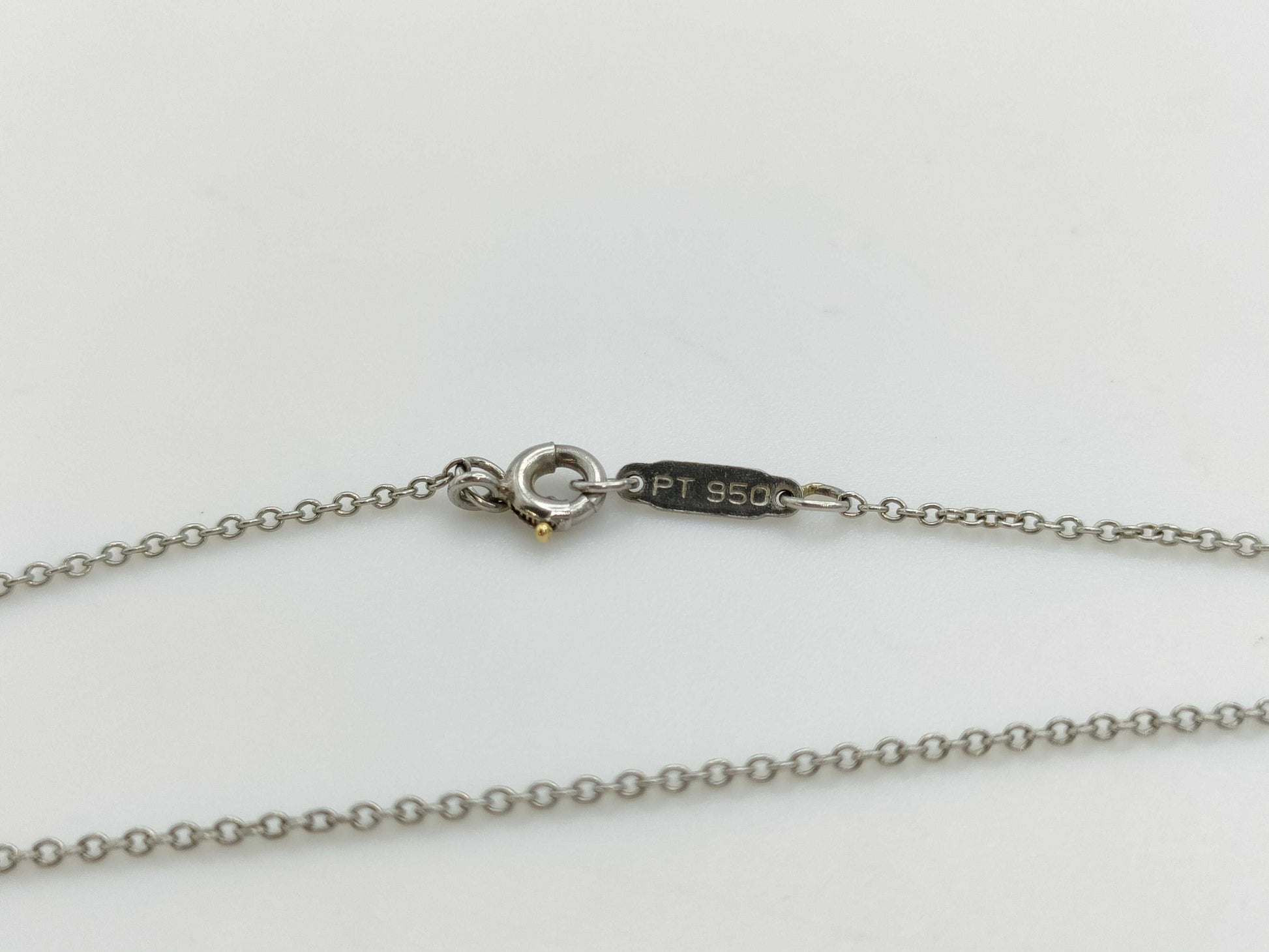 Tiffany&Co. Dots Cross 4PD PT950 6.7g Necklace