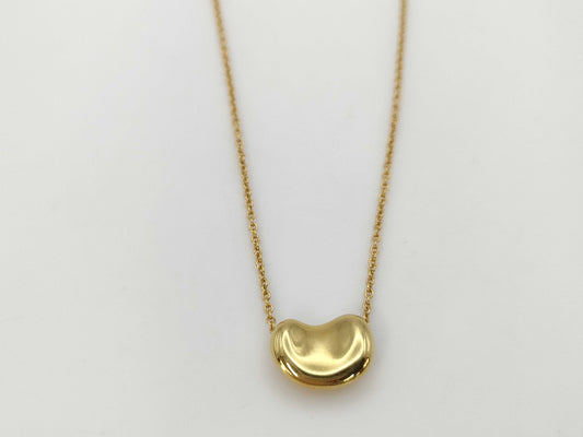 Tiffany&Co. Bean YG 18K 2.9g Necklace