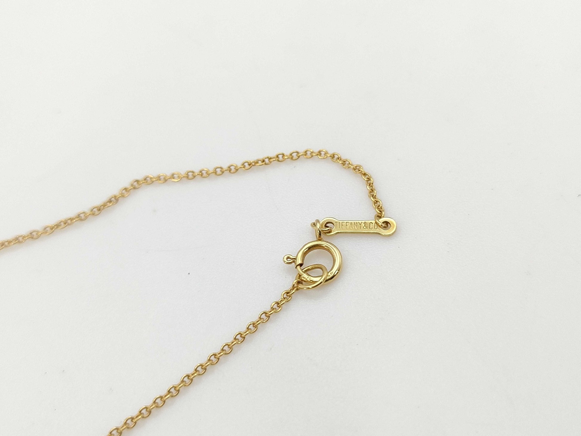 Tiffany&Co. Bean YG 18K 2.9g Necklace
