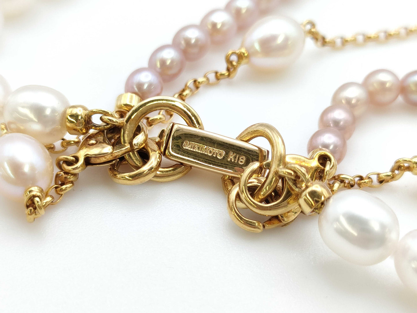 TASAKI M Charm 3-Strand Pearl K18 47.2g Necklace