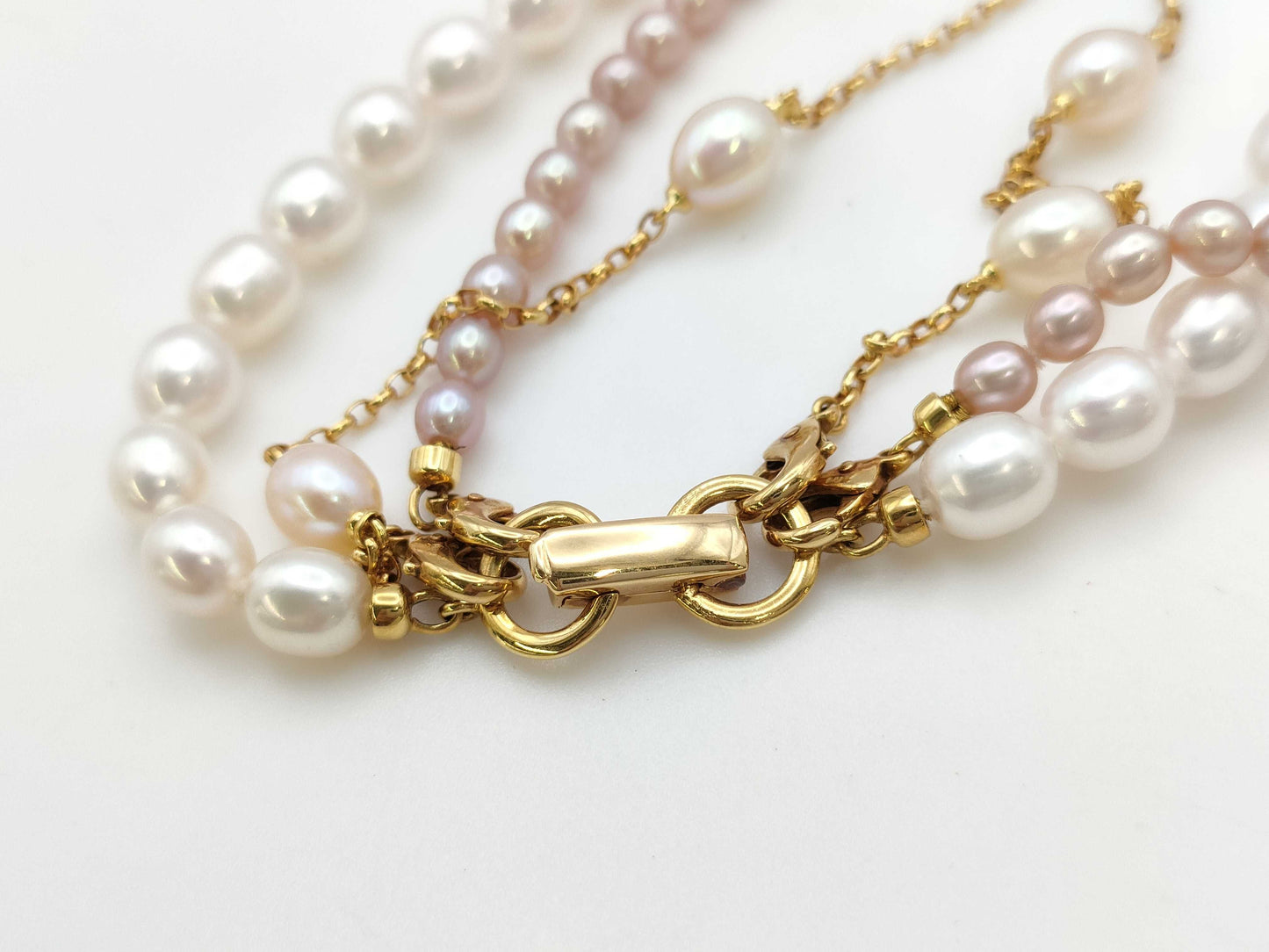 TASAKI M Charm 3-Strand Pearl K18 47.2g Necklace
