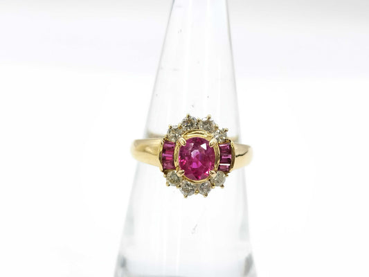 R0.684/0.201ct D0.40ct K18 4.6g Ring