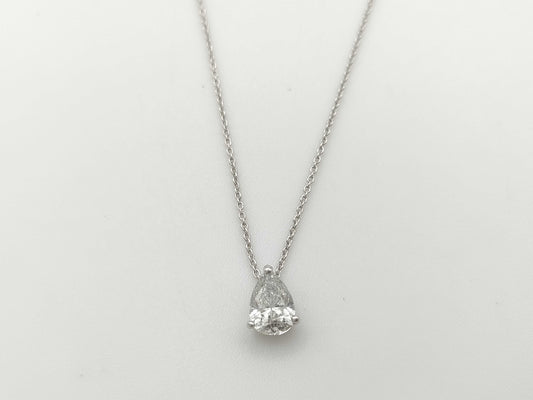 D1.014ct K18WG 2.4g Necklace