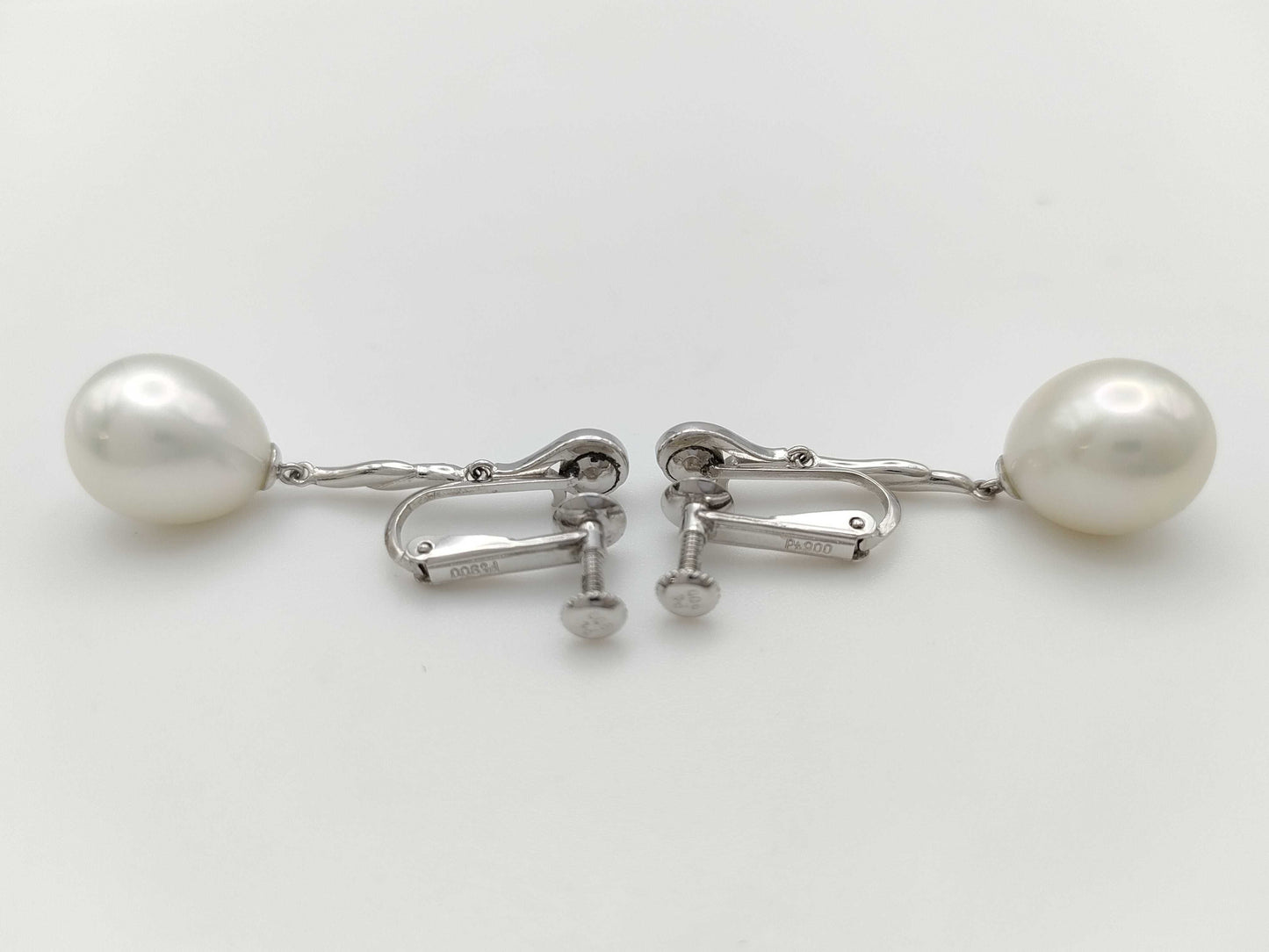 Pearl Diameter Approx. 13.7*12.1mm/13.7*12.0mm D0.21/0.21ct PT900 11.5g Earrings