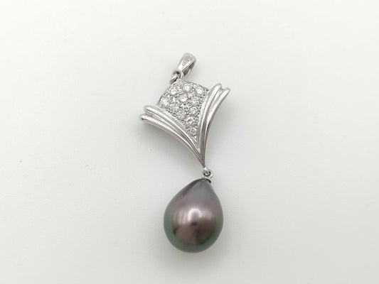 Pearl Diameter Approx. 10.6*13.1mm Diamond PT900 6.1g Pendant Top