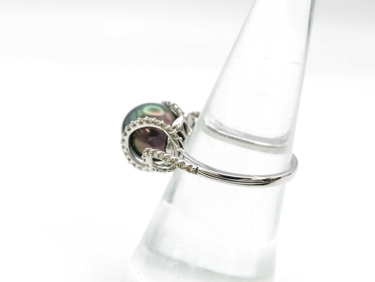 Pearl diameter approx. 9.9mm D0.35ct K18 4.8g ring