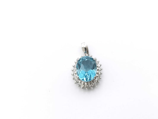 Colored Stone 2.82ct D0.12ct PT900 3.1g Pendant Top