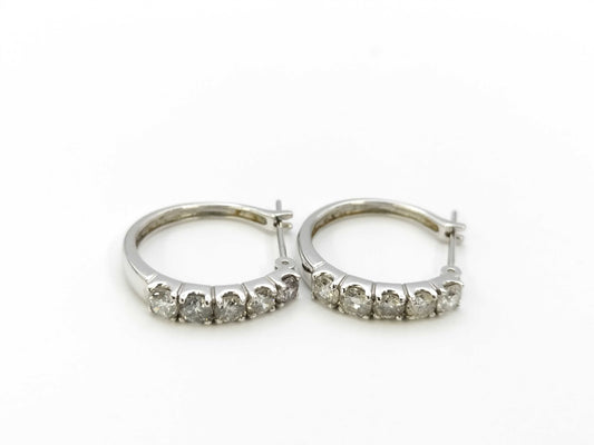 D0.50/0.50ct K18WG 3.4g Earrings