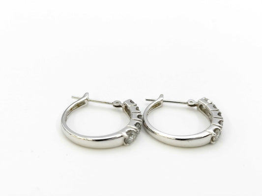 D0.50/0.50ct K18WG 3.4g Earrings