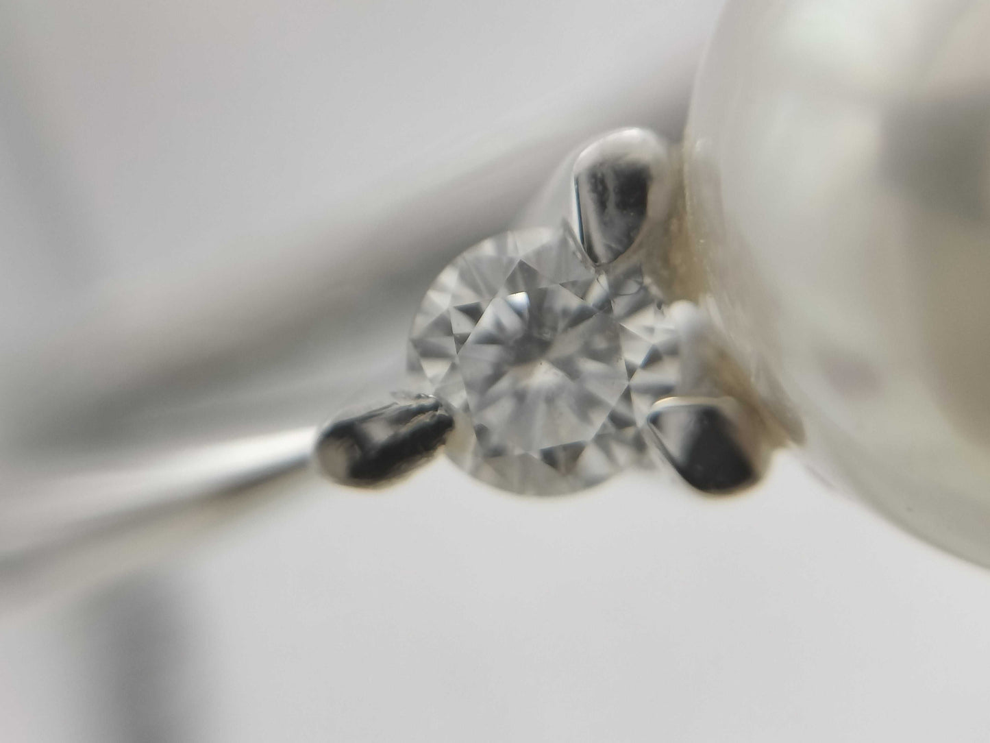 Pearl diameter approx. 9.3mm D0.22ct PT900 5.1g ring